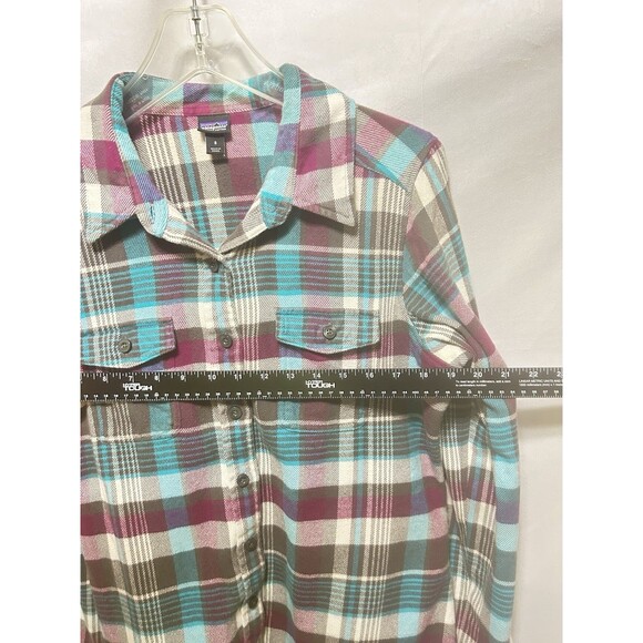 Patagonia Organic Cotton‎ Womens Size 8 Plaid Flannel Hiking Outdoors Mountains - Picture 3 of 12